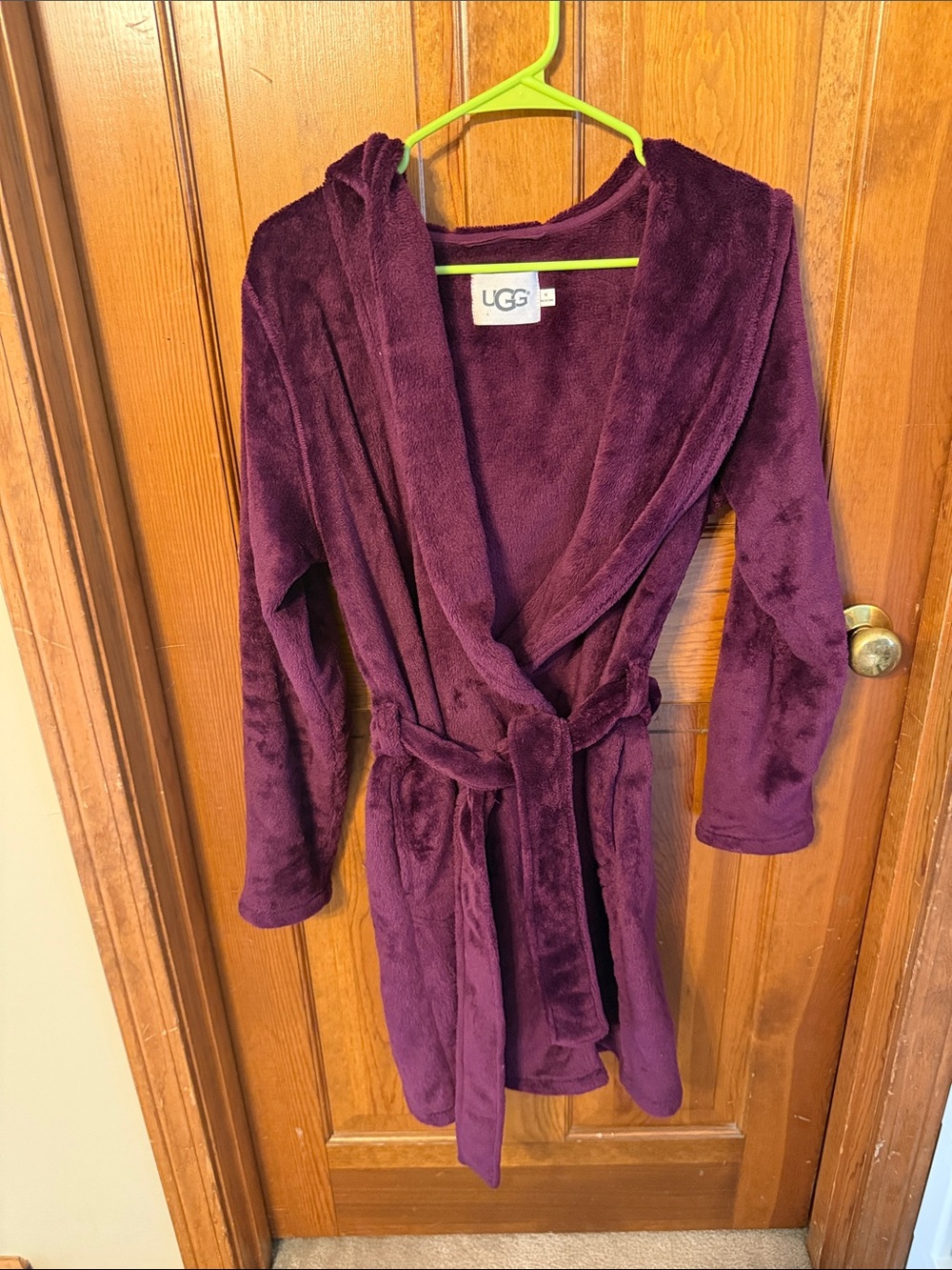 UGG Women's Plush Hooded Teddy Jacket in Deep Purple